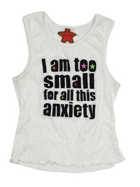 Omighty Too Small For Anxiety Tank top in White